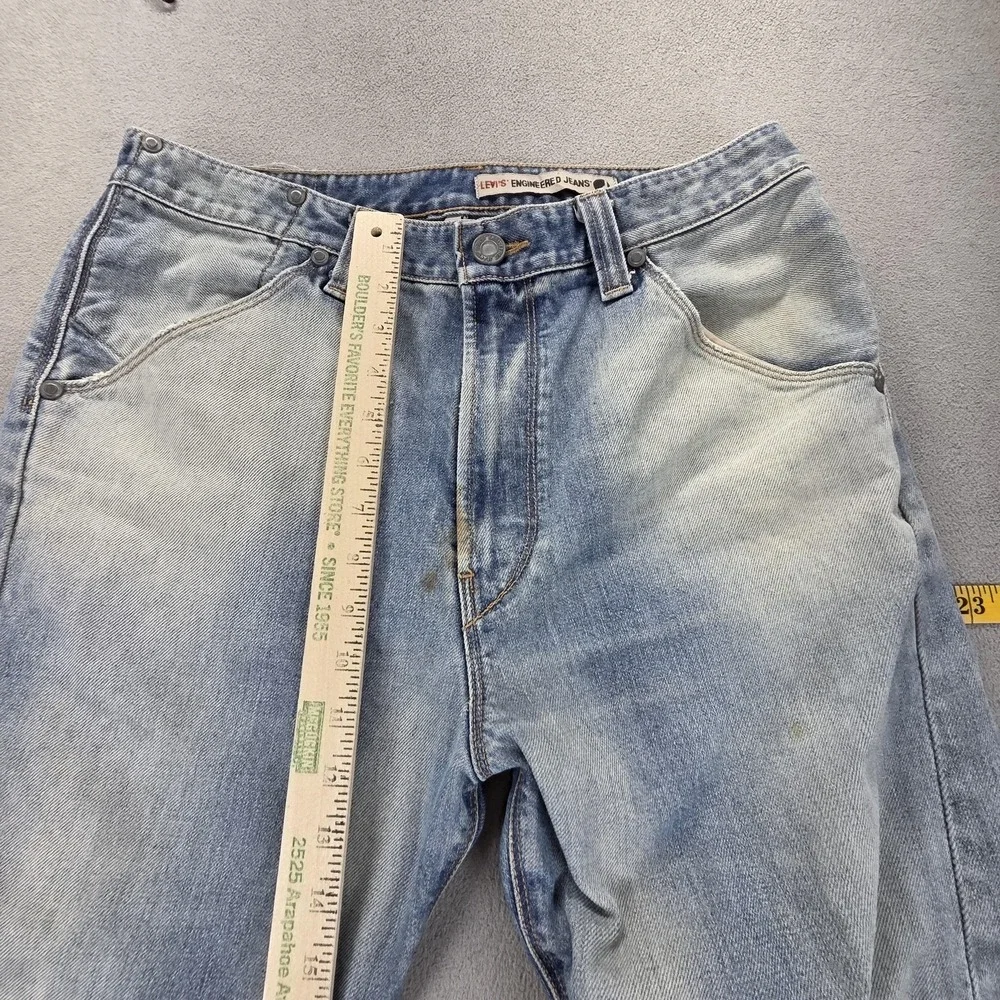 Vintage Levis Engineered Jeans 10th Anniversary Altered‎ Hem Stains Fits 30x27